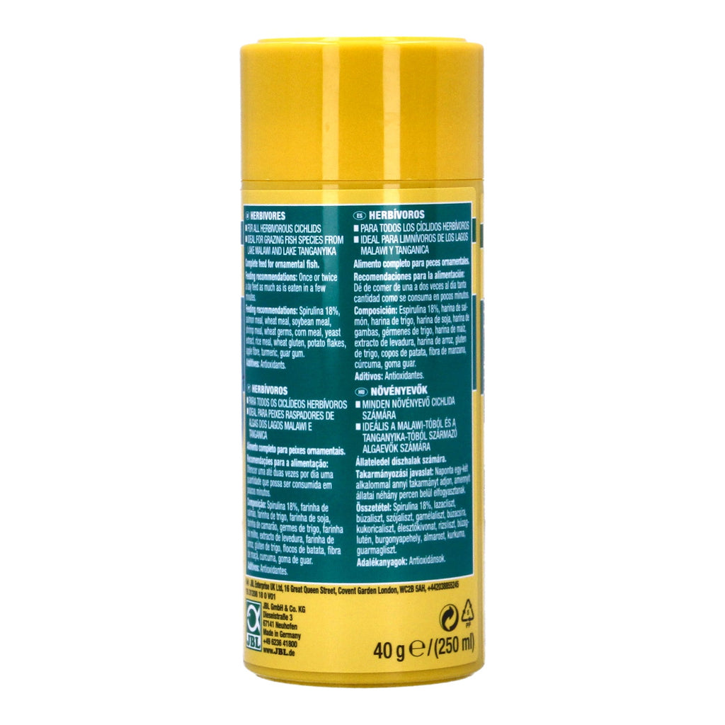 JBL Novo Malawi Cichlid Spirulina Flakes 38%