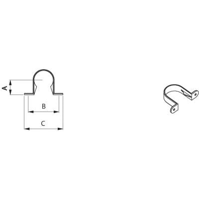 Brett Martin MuPVC Solvent Weld Waste 40mm Pipe Clip  - White