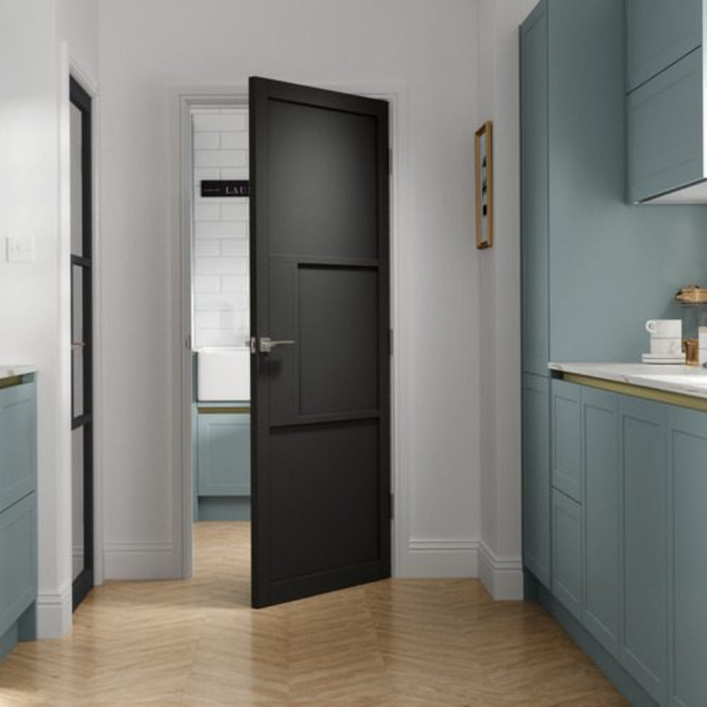 JB Kind Cosmo Black Laminate Internal Door - All Sizes