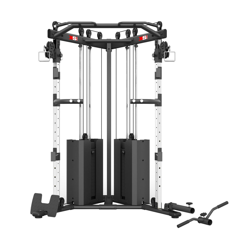 Twin Cable Crossover Machine Power Rack – Dual Pulley Functional Trainer for Home Gym DUP