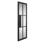 JB Kind Civic Black Reeded Horizontal Glazed Internal Door - All Sizes