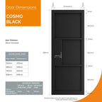 JB Kind Cosmo Black Laminate Internal Door - All Sizes
