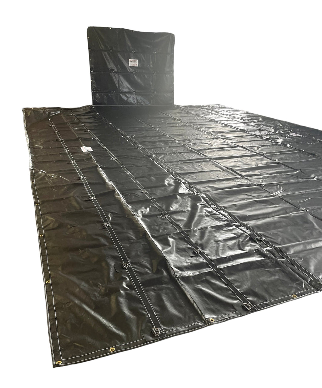 8' DROP X 8' W X 27' L BLACK 18 OZ
