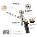 Intertool Foam Dispensing Gun - Aluminum Basket & Needle with 6mm Brass Tip