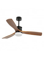 52 Inch 3 Wooden Blades Ceiling Fan with Dimmable LED Light and Remote, 6 Speeds DC Motor Reversible Ceiling Fan for Living Room