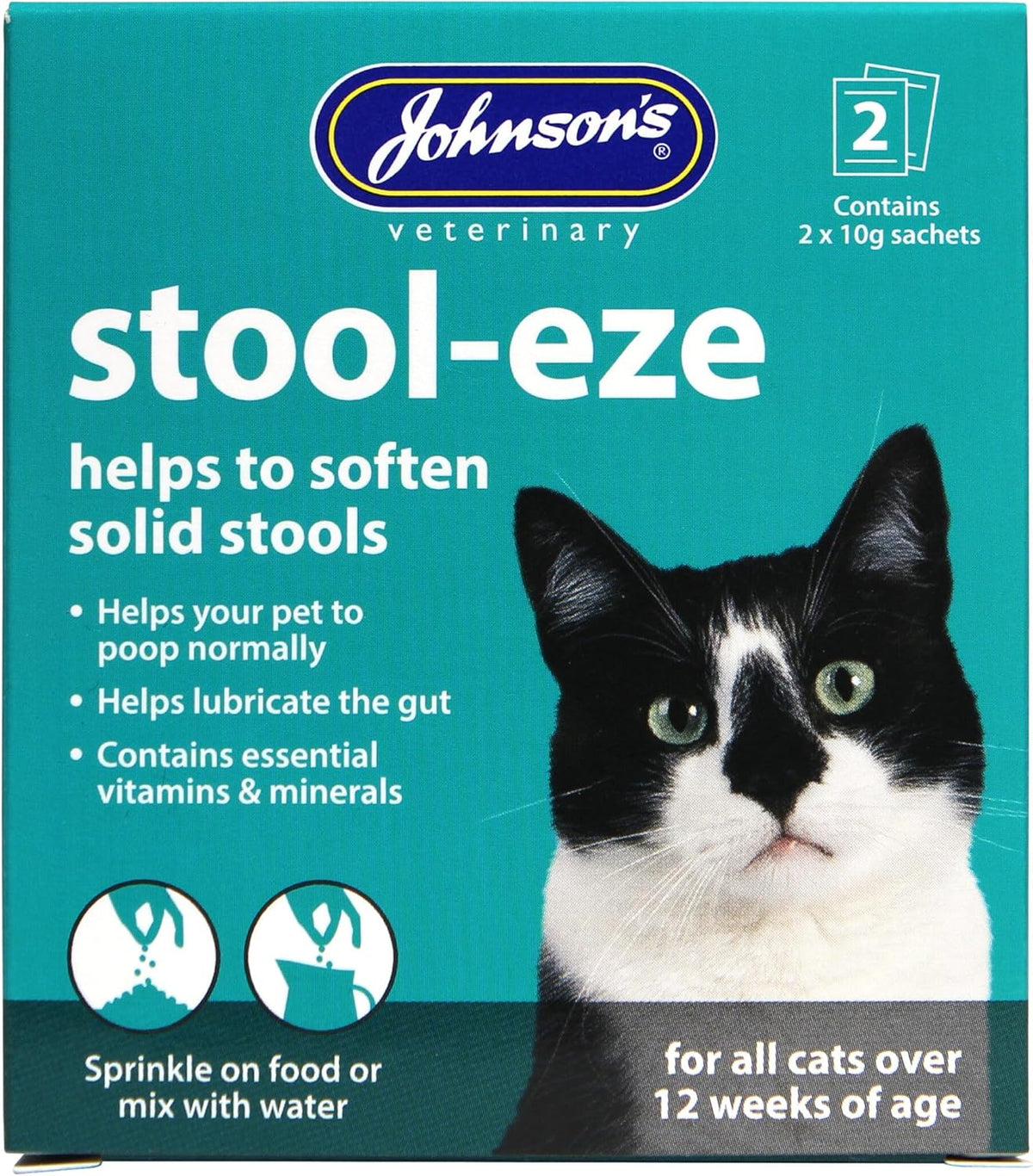 Johnson's Powder Vet Stool-Eze For Cats or Dogs Stool Softener for Pets