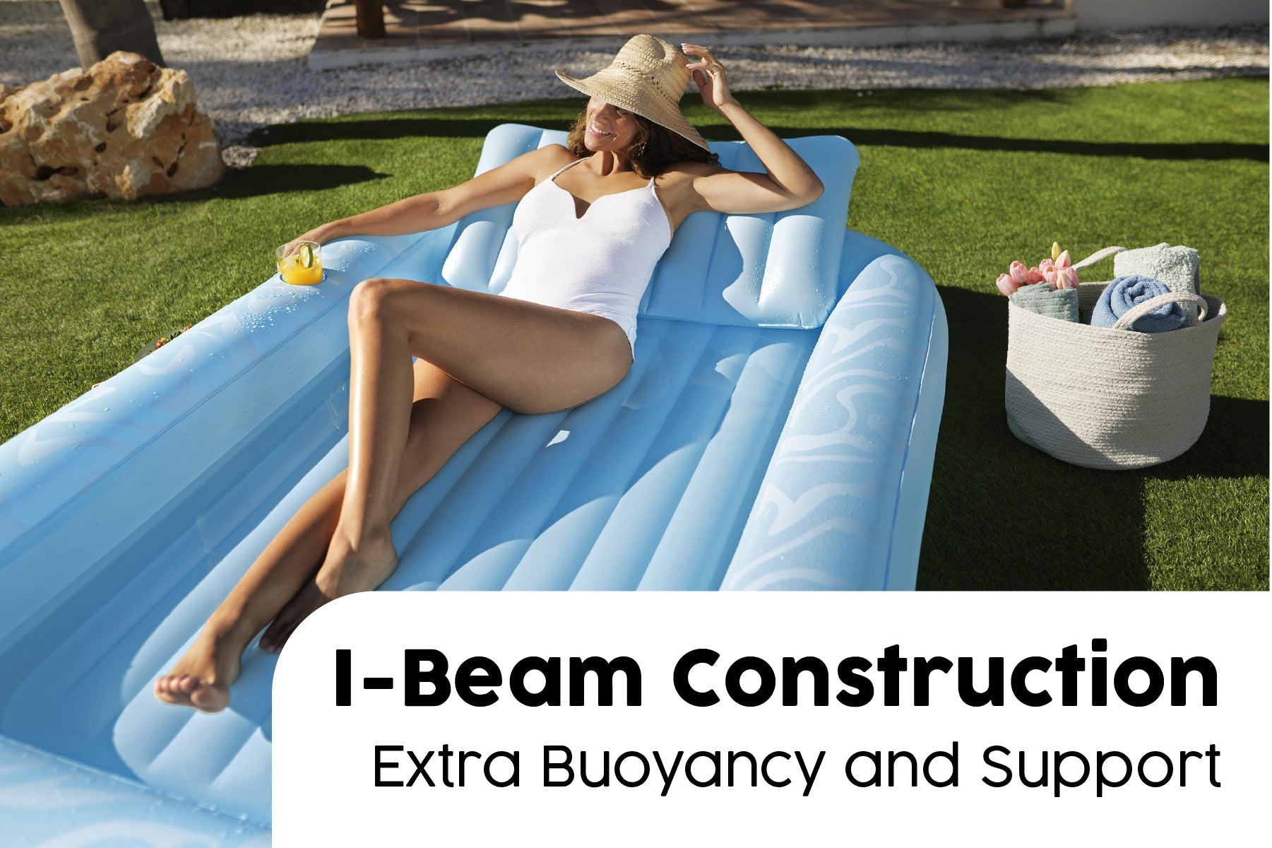 Inflatable Sun-Kissed Tanning Pool Lounge