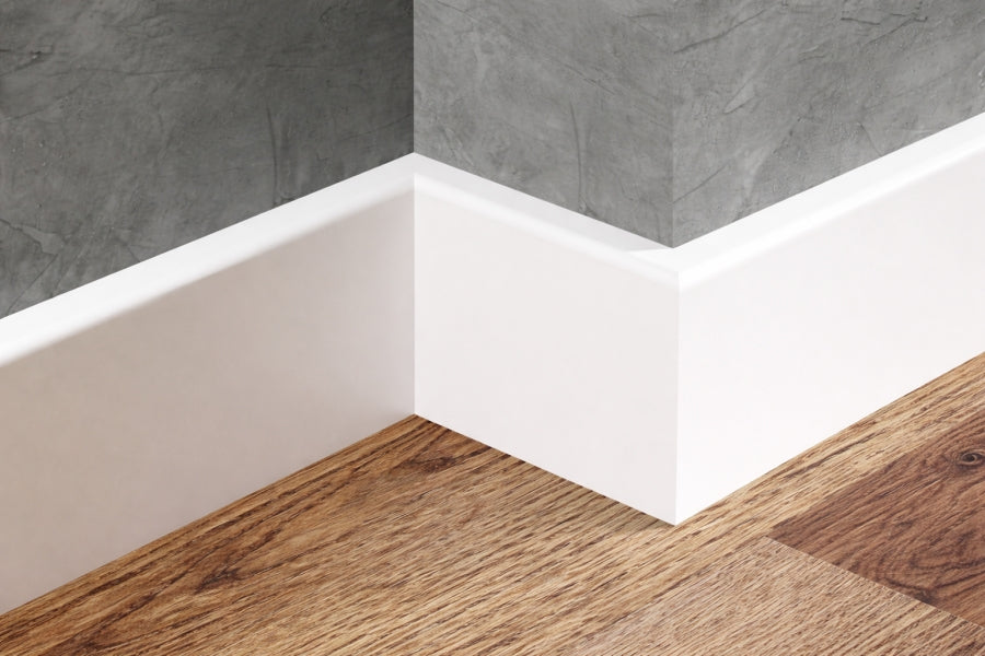 80 MM x 15 MM x 2200 MM Length – PVC Skirting Board -White / Black / Cashmere- Status Line