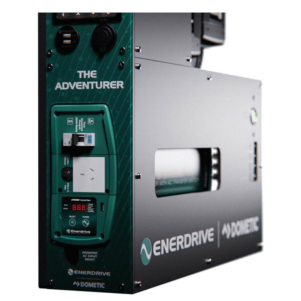 Enerdrive Left-hand 40AC 40DC 2000X + Simarine Battery Monitor Adventurer Canopy Power System