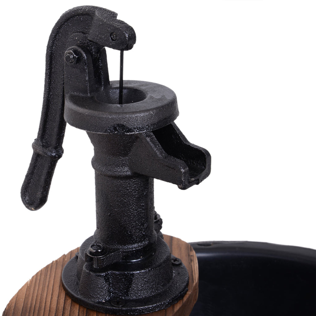 23" Wooden Fountain, 2 Tiers Electrical Waterfall w/ UL Certified 3600r/min Speed Pump
