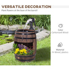 23" Wooden Fountain, 2 Tiers Electrical Waterfall w/ UL Certified 3600r/min Speed Pump