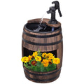 23" Wooden Fountain, 2 Tiers Electrical Waterfall w/ UL Certified 3600r/min Speed Pump