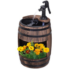 23" Wooden Fountain, 2 Tiers Electrical Waterfall w/ UL Certified 3600r/min Speed Pump