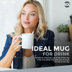 12-48 Plain White Mugs 330ml | Large Coffee & Tea Cups