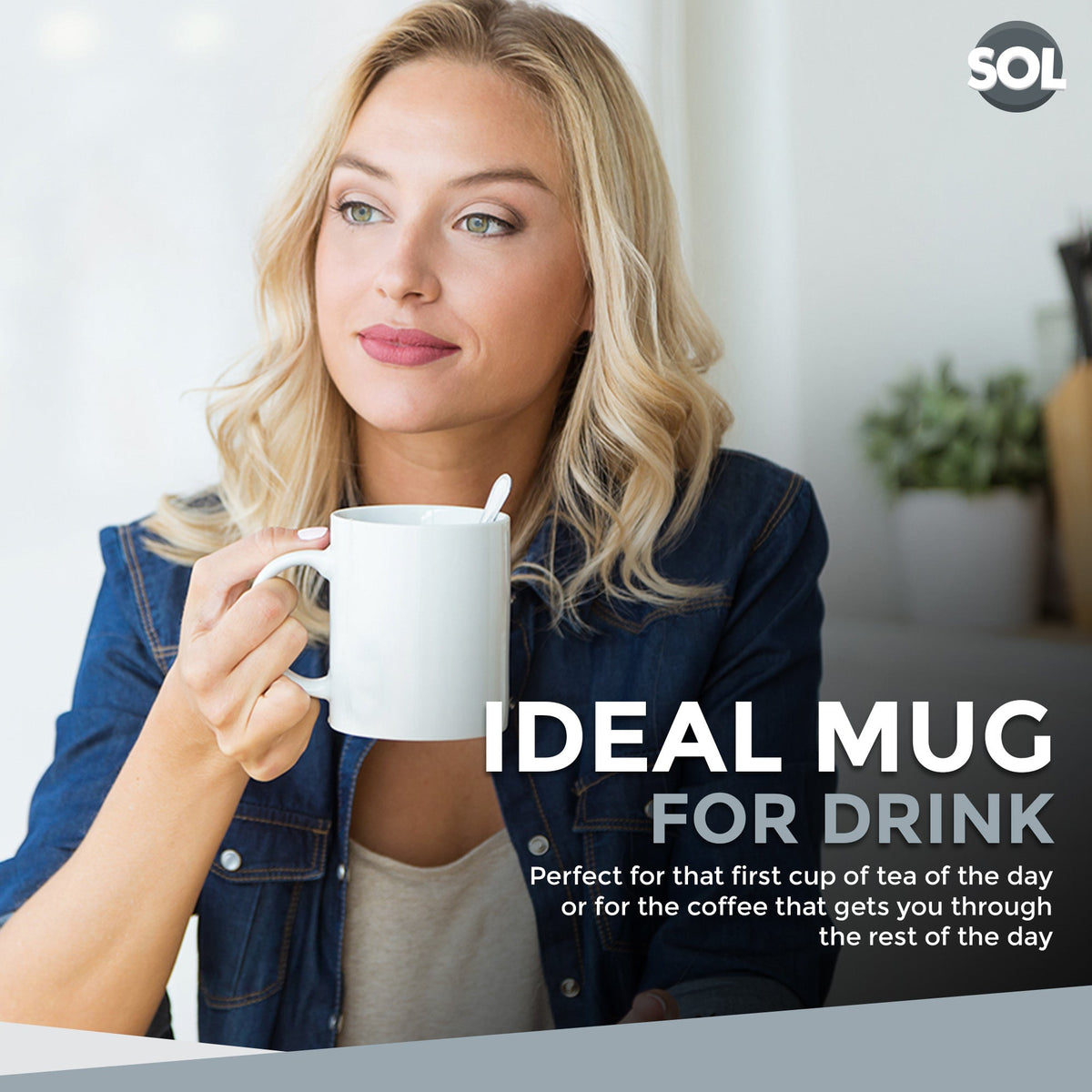 12-48 Plain White Mugs 330ml | Large Coffee & Tea Cups