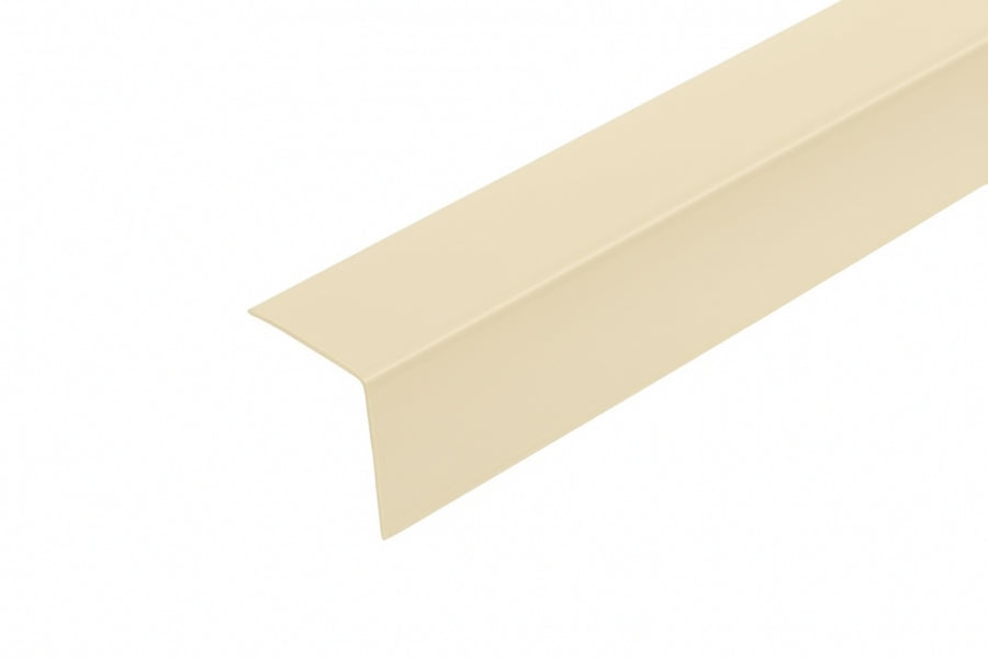 1m & 2.48m Length – Ivory PVC Corner Angle Trim 90° Plastic Edge Protector