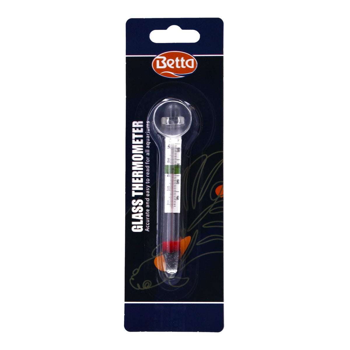 Betta Glass Aquarium Thermometer 21-27°C Range