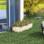 5' x 2' x 1' Galvanized Raised Garden Bed Kit, Cream
