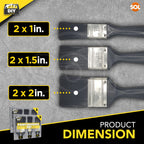 Paint Brush Set | Fine Bristle Decorating Brushes | 6 Pack