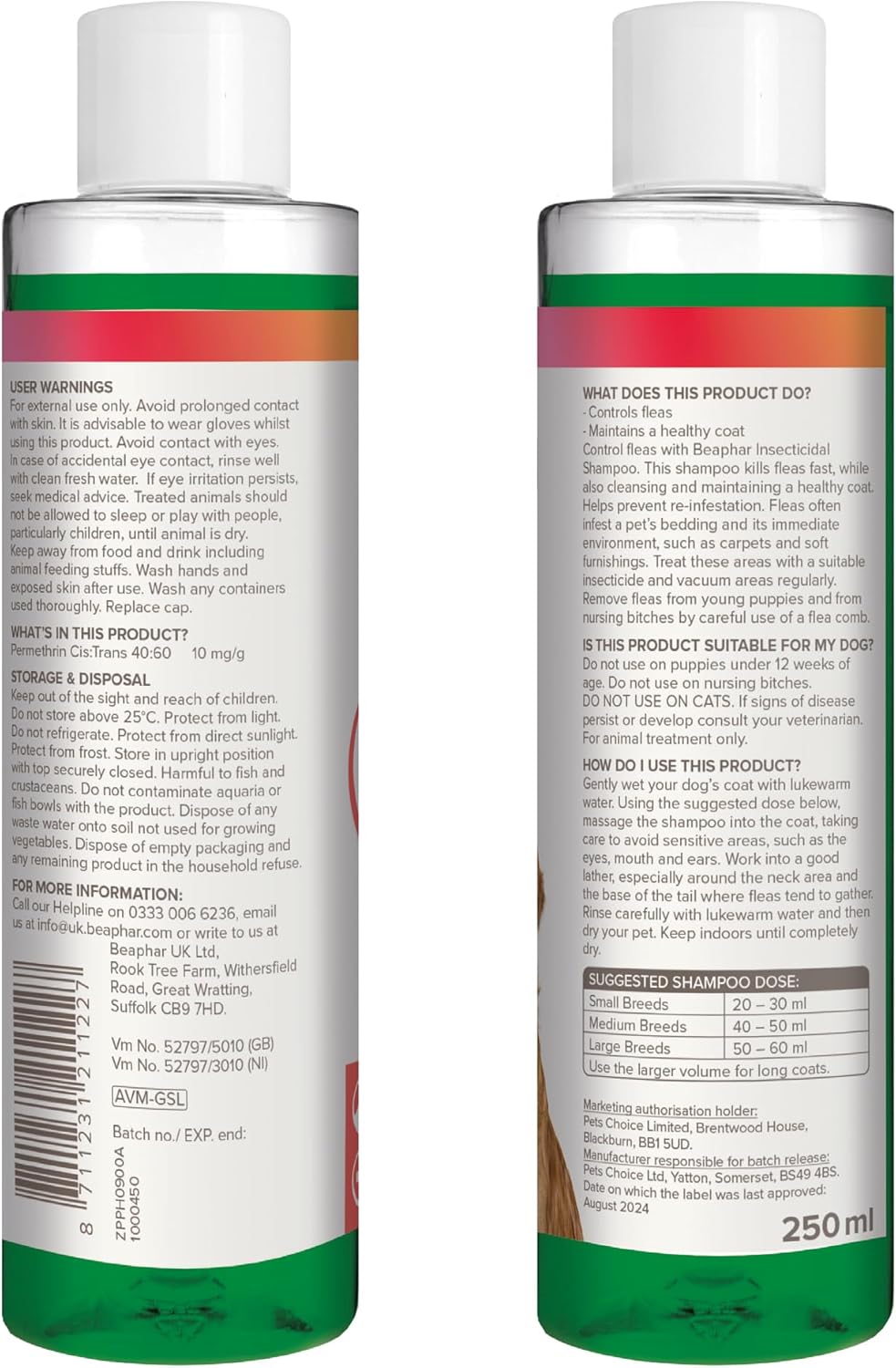 Beaphar Insecticidal Flea Shampoo 250ml