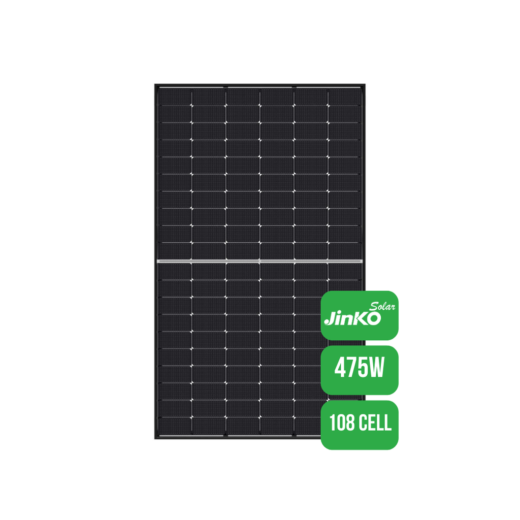 Jinko 475W Tiger Neo N-Type Dual-Glass Black Solar Panel