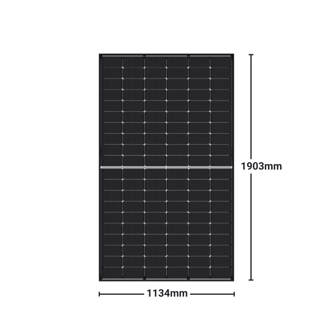 Jinko 475W Tiger Neo N-Type Dual-Glass Black Solar Panel