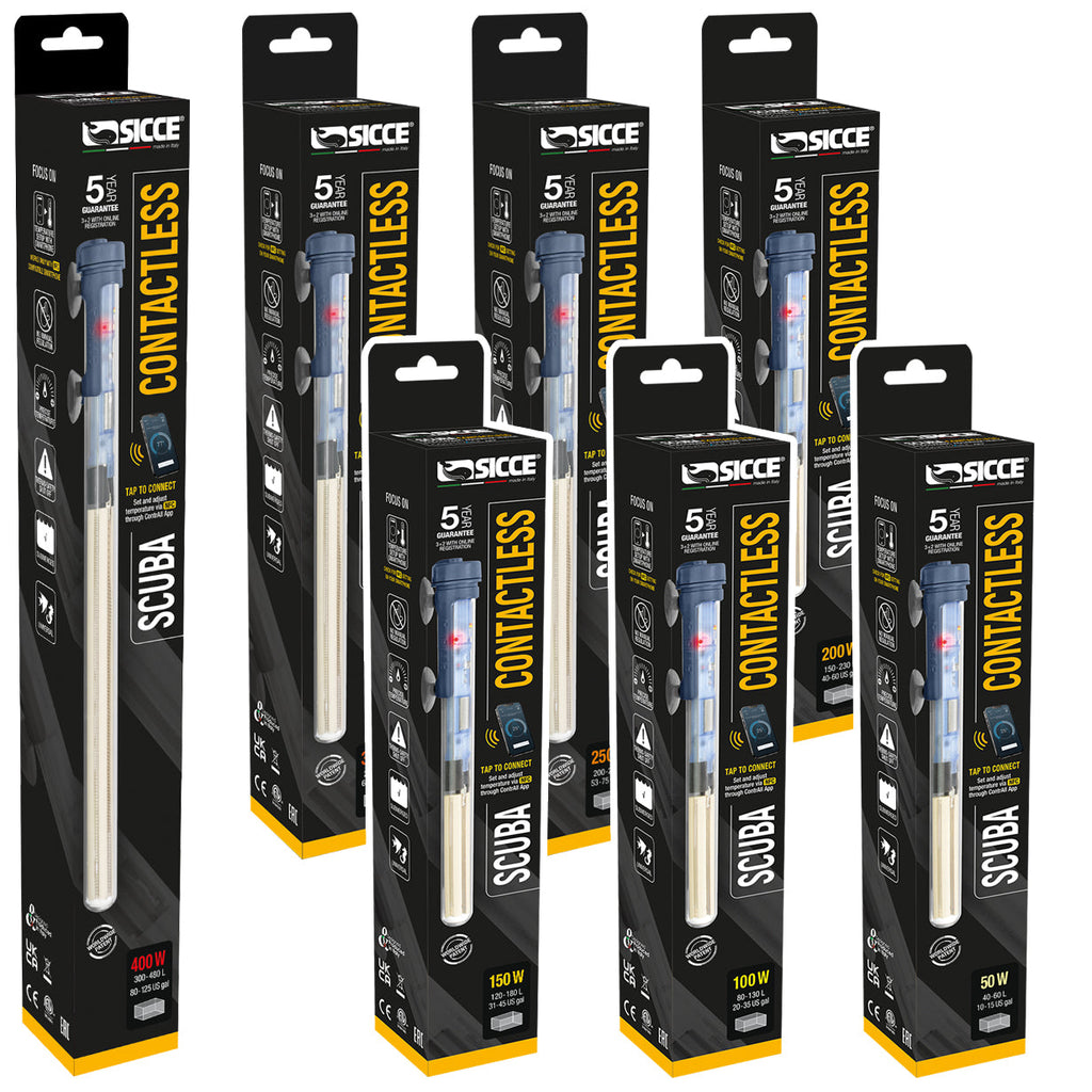 Sicce Scuba Contactless Aquarium Heater, 50-400W Range