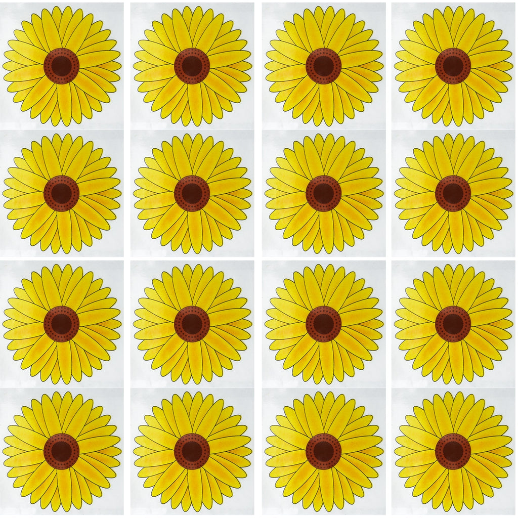 Window Sticker Fly Traps Sunflower Design | 8-16 Pack