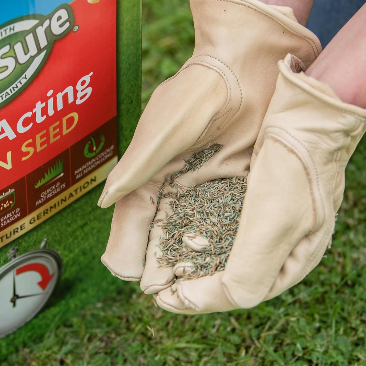 Westland Gro-Sure Fast Acting Lawn Seed 30m2 + 20% Extra Free Box