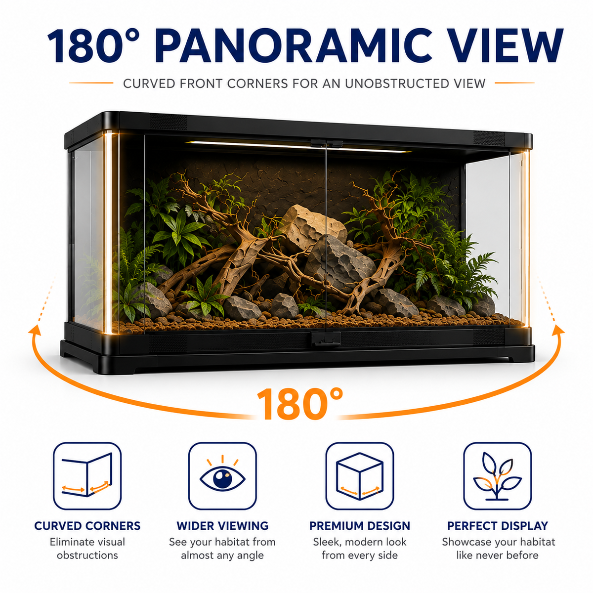 Exo Terra Vista 60 - Panoramic Terrarium 60x45x45cm
