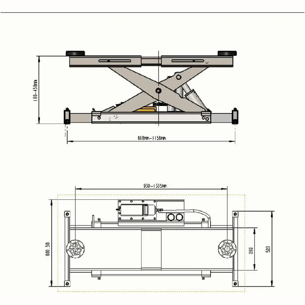 Katool KT-4M110PA 11,000 lb 4-Post Alignment Lift with 7,000 lb Rolling Jack