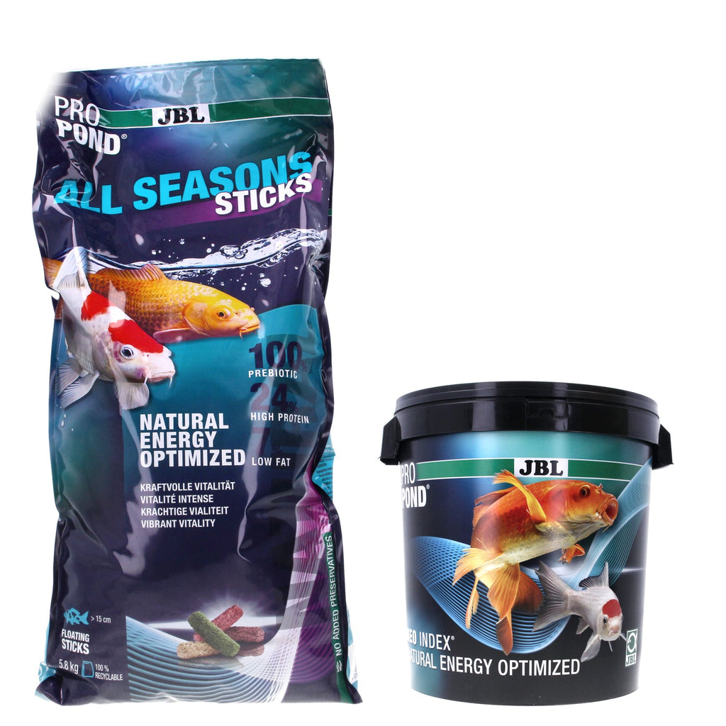 JBL ProPond All Seasons Pond Food Floating Sticks Pearls 5.8kg with Storage Bucket