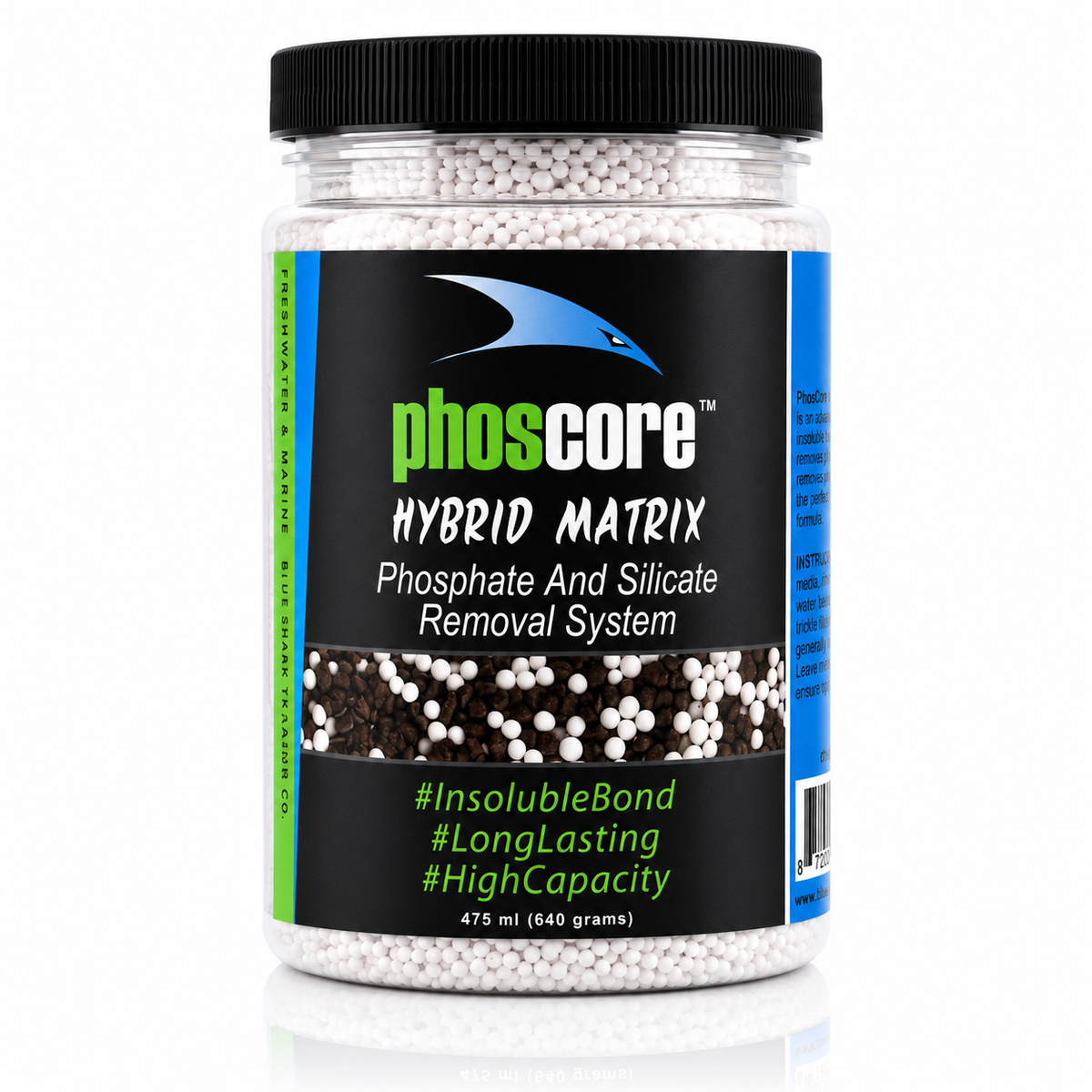 BlueShark PhosCore Phosphate & Silicate Remover Media for Aquariums 640g/1280g