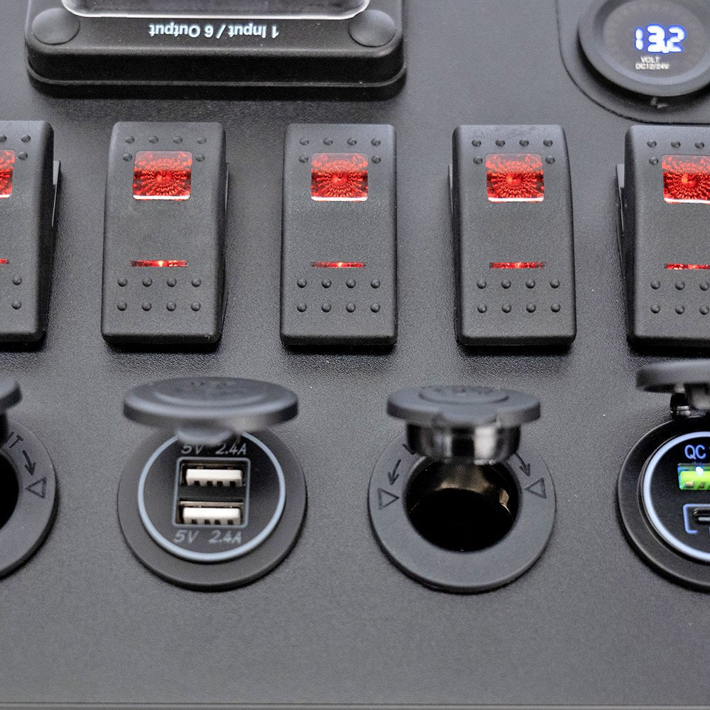 KickAss 12V Control Hub / Panel with 20A DCDC Charger