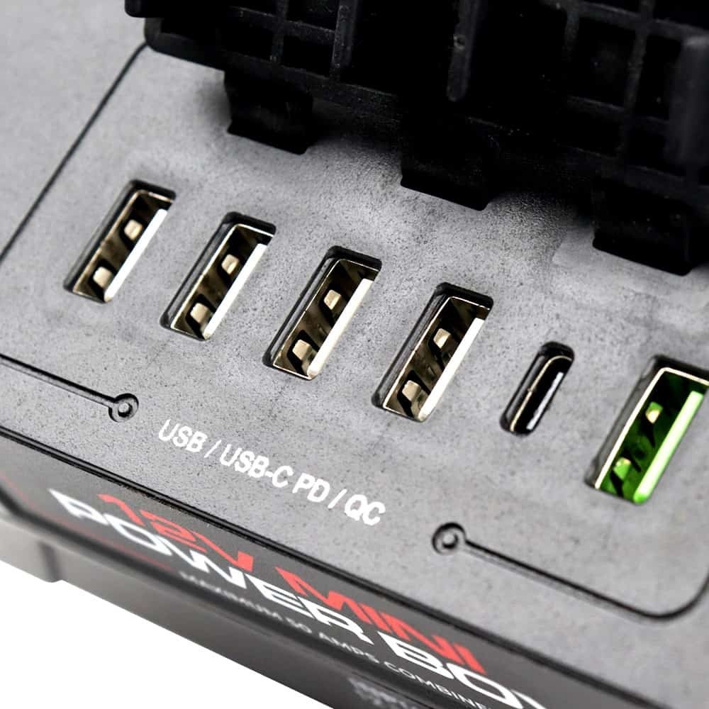 KickAss 12V Mini Control Box with 2 x Anderson, 6 x USB & 3 x Cig Sockets