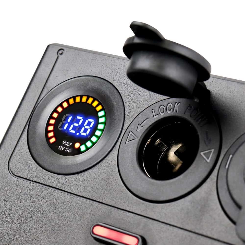 KickAss 12V Mini Control Box with 2 x Anderson, 6 x USB & 3 x Cig Sockets