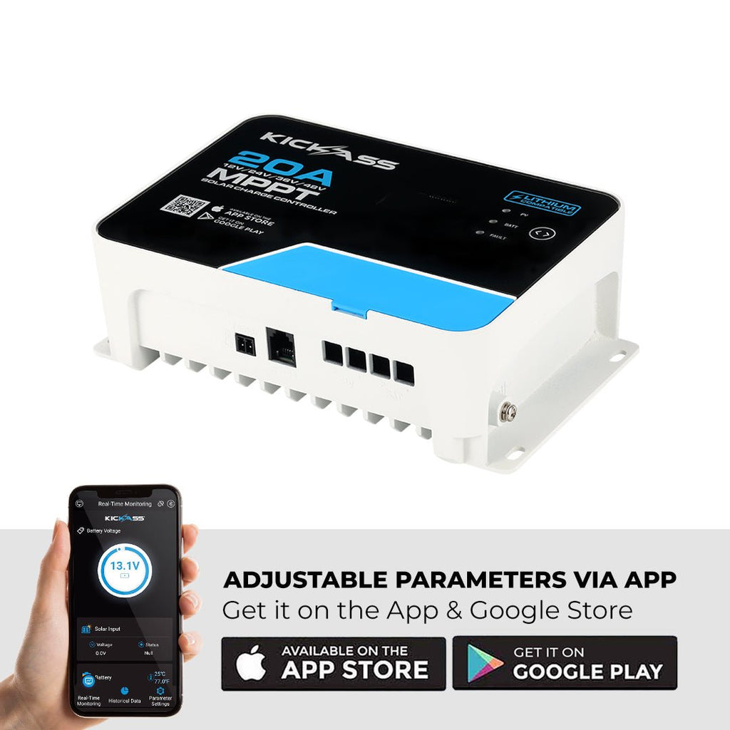 KickAss 20A 12V/24V/36V/48V MPPT Solar Charge Controller