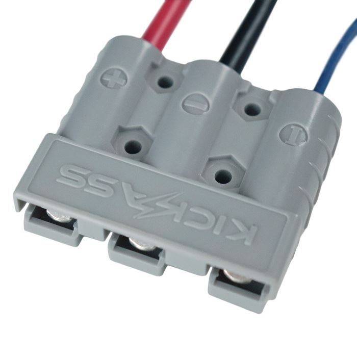 KickAss 3 Pin 50A Grey Anderson Style Connector