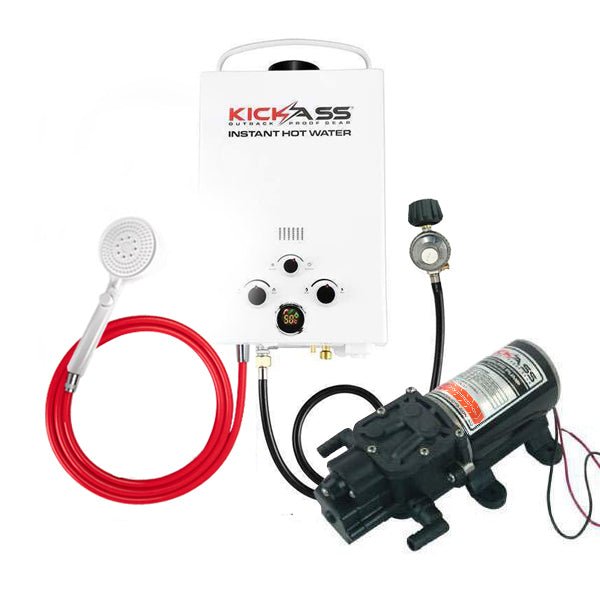 KickAss Instant Gas Hot Water System + 6L/Min Water Pump Bundle