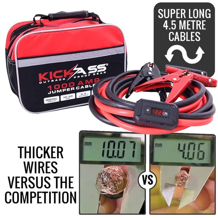 KickAss Extra Long Jumper Cables - 4.5m