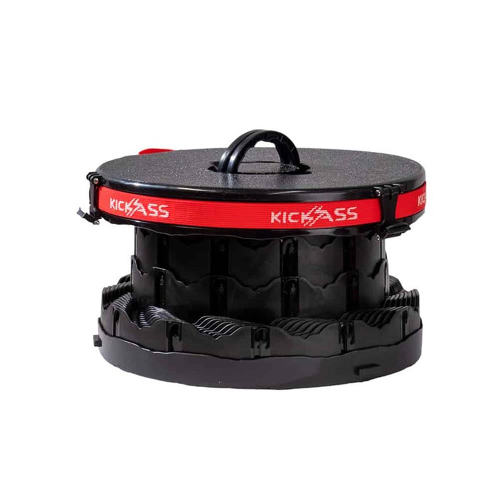 KickAss Large Portable Outdoor Pop Up Stool/Bin with Lid