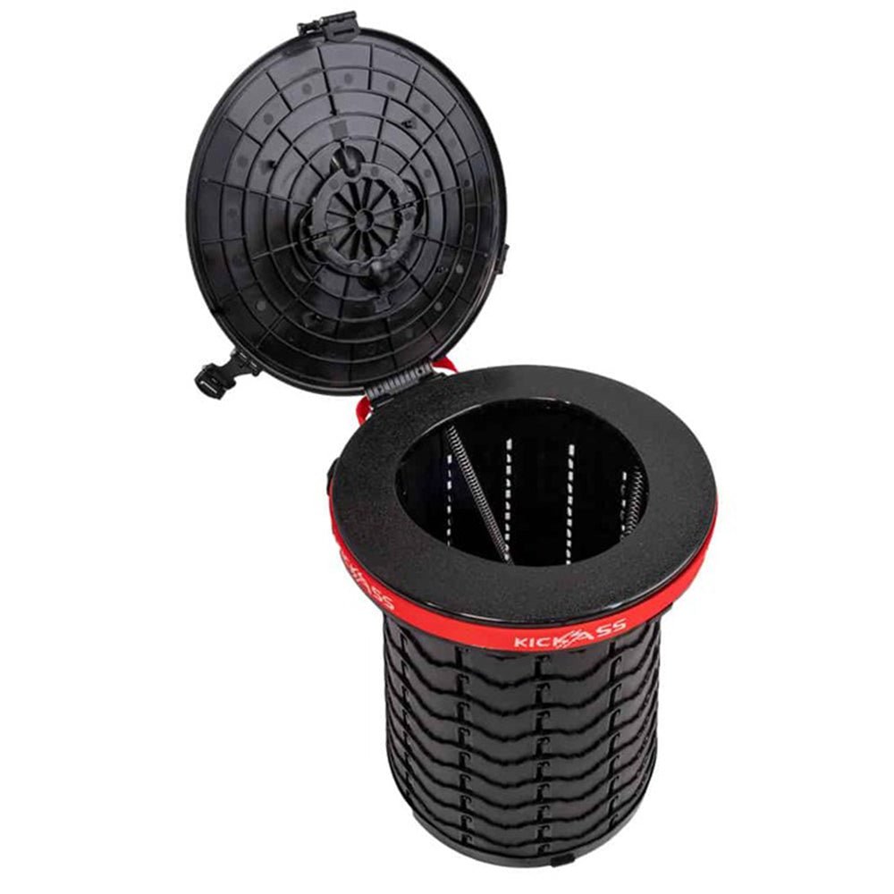 KickAss Large Portable Outdoor Pop Up Stool/Bin with Lid