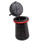 KickAss Large Portable Outdoor Pop Up Stool/Bin with Lid
