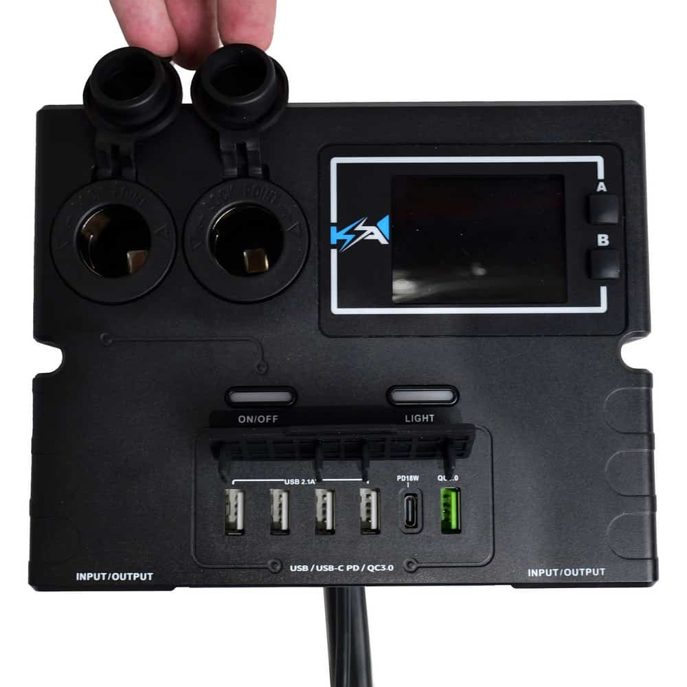 KickAss 12V Control Box & Battery Monitor - with LCD Screen