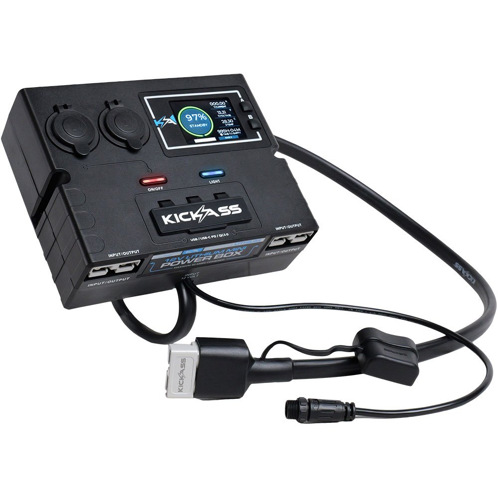 KickAss 12V Control Box & Battery Monitor - with LCD Screen