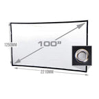 KickAss Portable Outdoor Cinema Projector Screen with Eyelets - 100"