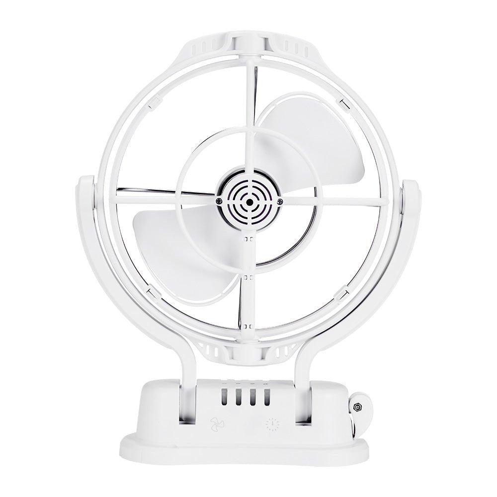 KickAss 12V / 24V 360°, 3 Speed Caravan Fan - White