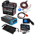 KickAss 205Ah Lithium Battery Box Complete Dual Battery Kit with 2000W Inverter, AC Charger & Wiring