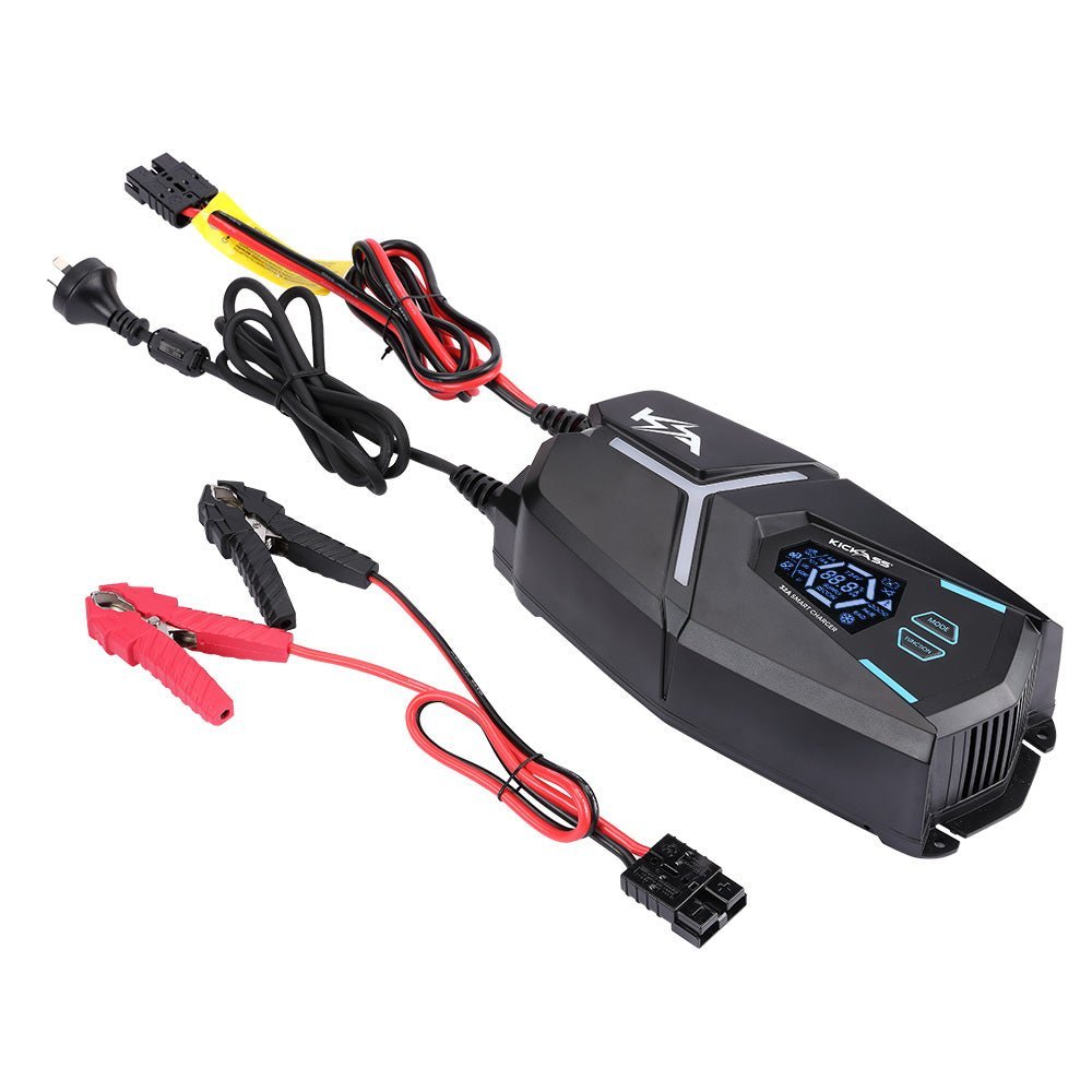 KickAss 230Ah Slimline Lithium Battery Bundle with 32A Smart Charger