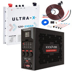 KickAss 230Ah Slimline Lithium Premium Dual Battery Kit with Wireless Canopy System & Wiring Kit